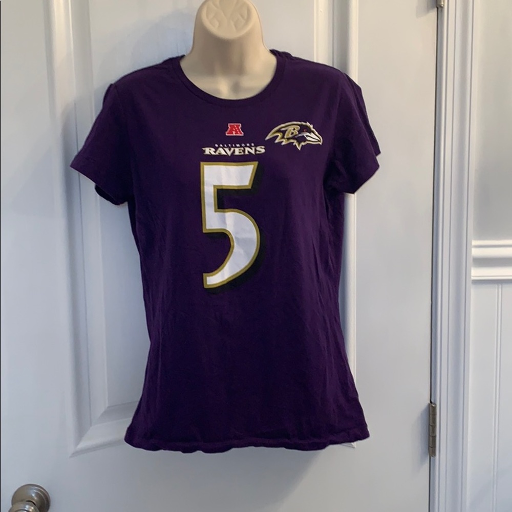 BALTIMORE RAVENS Purple Crew Neck Tee Womens Large